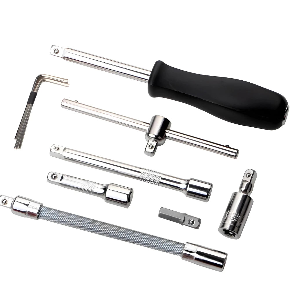 Jogo de Soquetes Profissionais - 46 Peças para Manutenção e Reparos