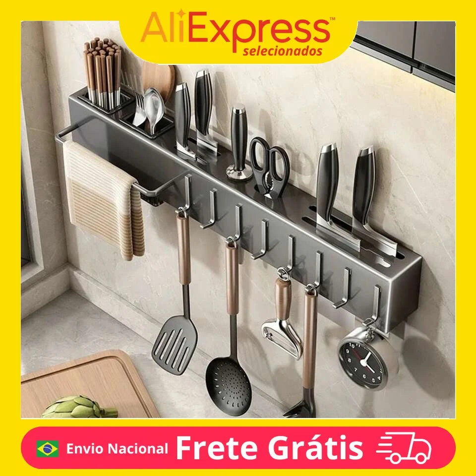 Suporte de Parede Para Facas e Colheres