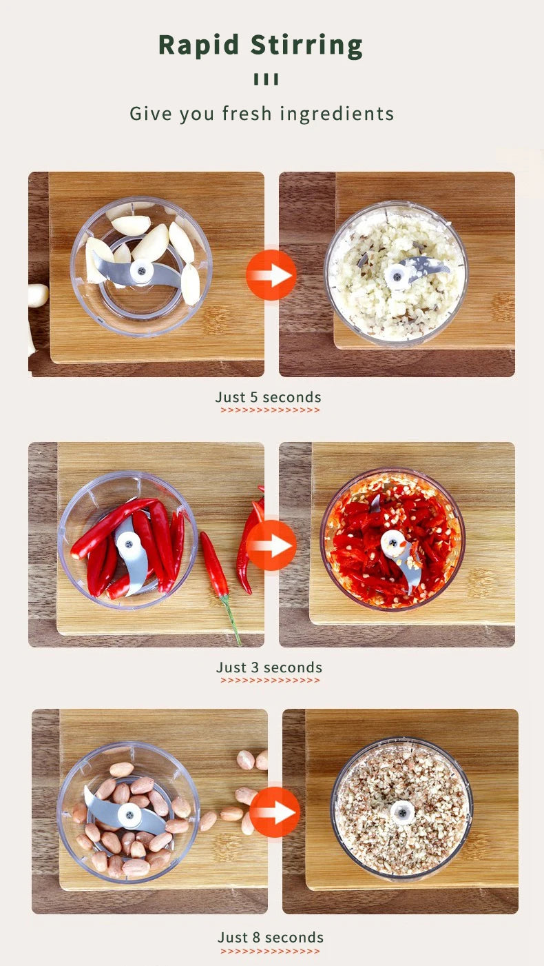 Moedor de Carne Elétrico Portátil