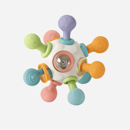 Mordedor Sensorial Bola Giratória - Alívio para Gengivas + Estímulo Visual