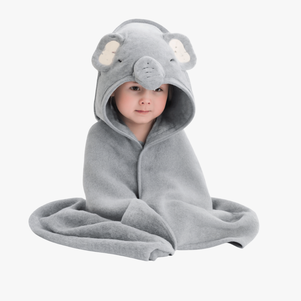 Roupão Infantil Capuz Divertido - Toalha Absorvente com Temas de Desenho Animado