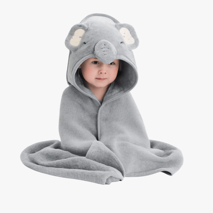 Roupão Infantil Capuz Divertido - Toalha Absorvente com Temas de Desenho Animado