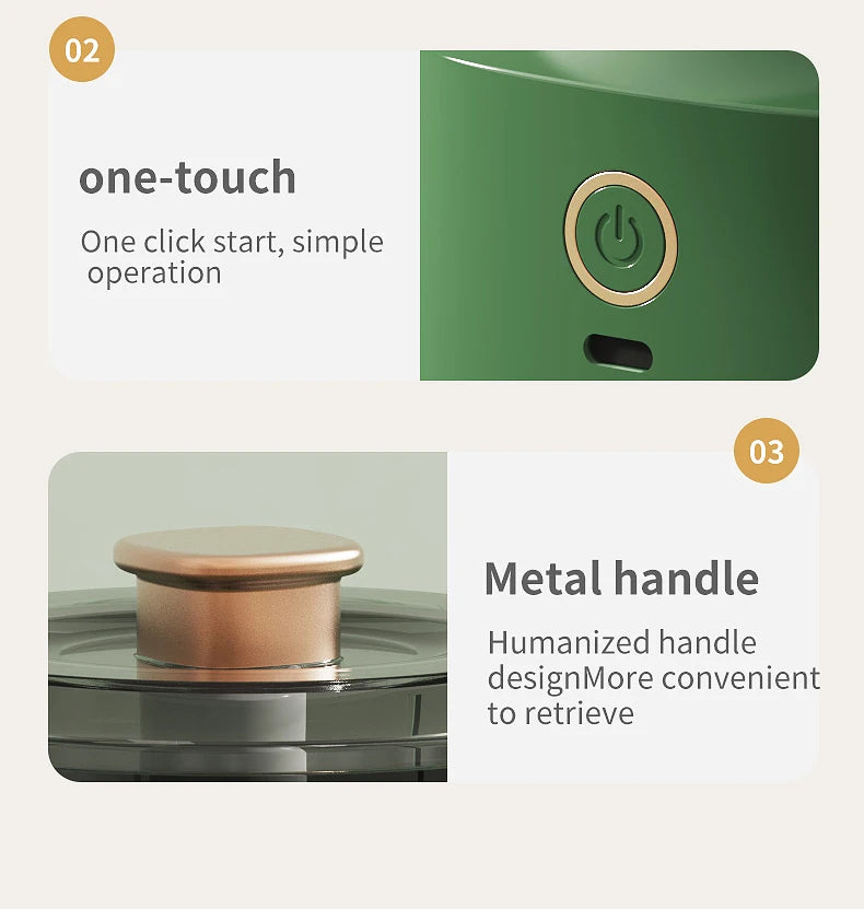 Mini Triturador de Alho Elétrico