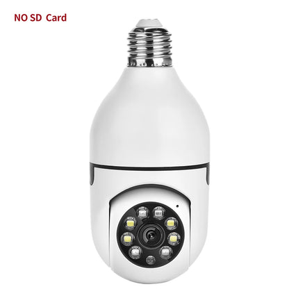 Câmera Lâmpada WiFi E27 - Câmera de Segurança com Visão Noturna e PTZ