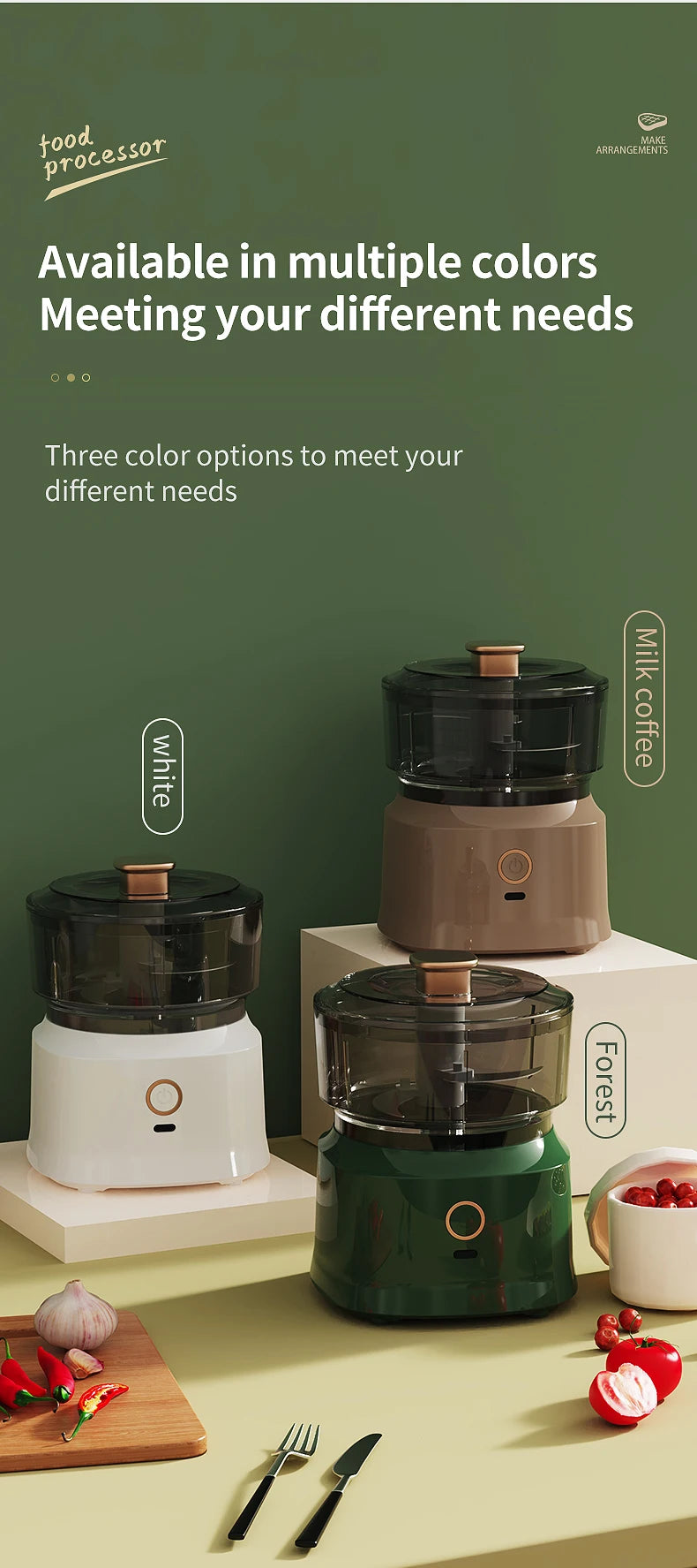 Mini Triturador de Alho Elétrico