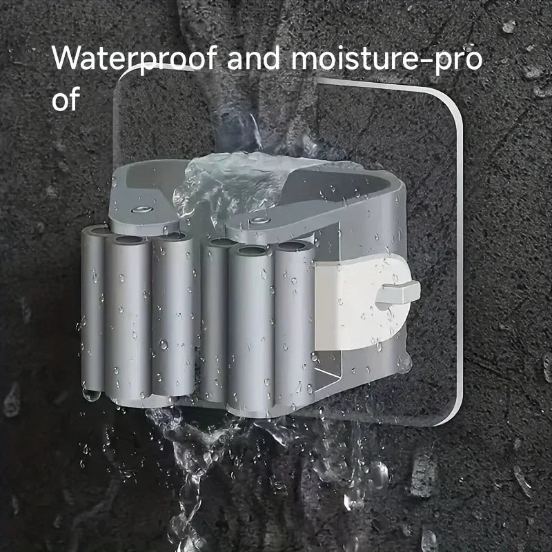 Suporte de Vassouras 4pcs - Branco/Cinza