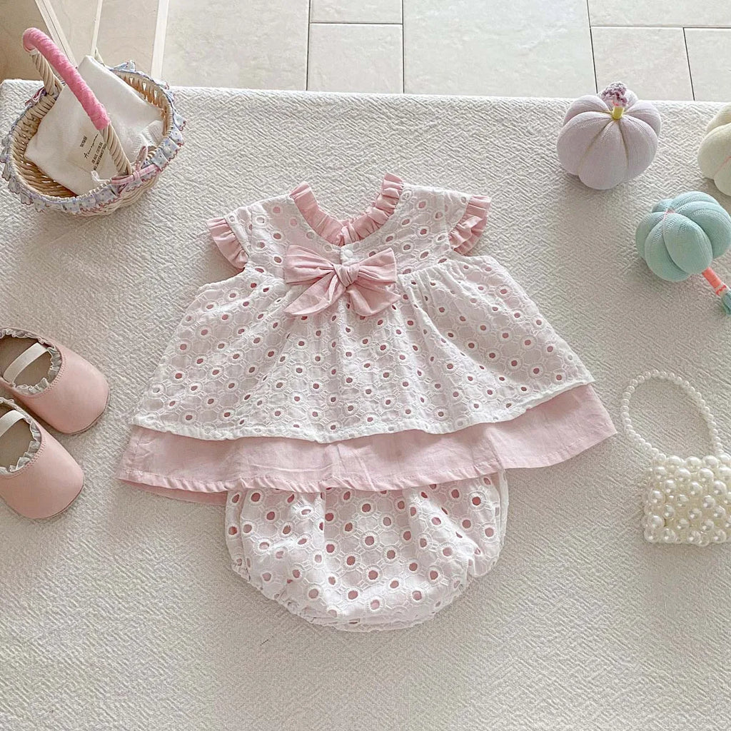 Conjunto Vestido Coreano Infantil Feminino