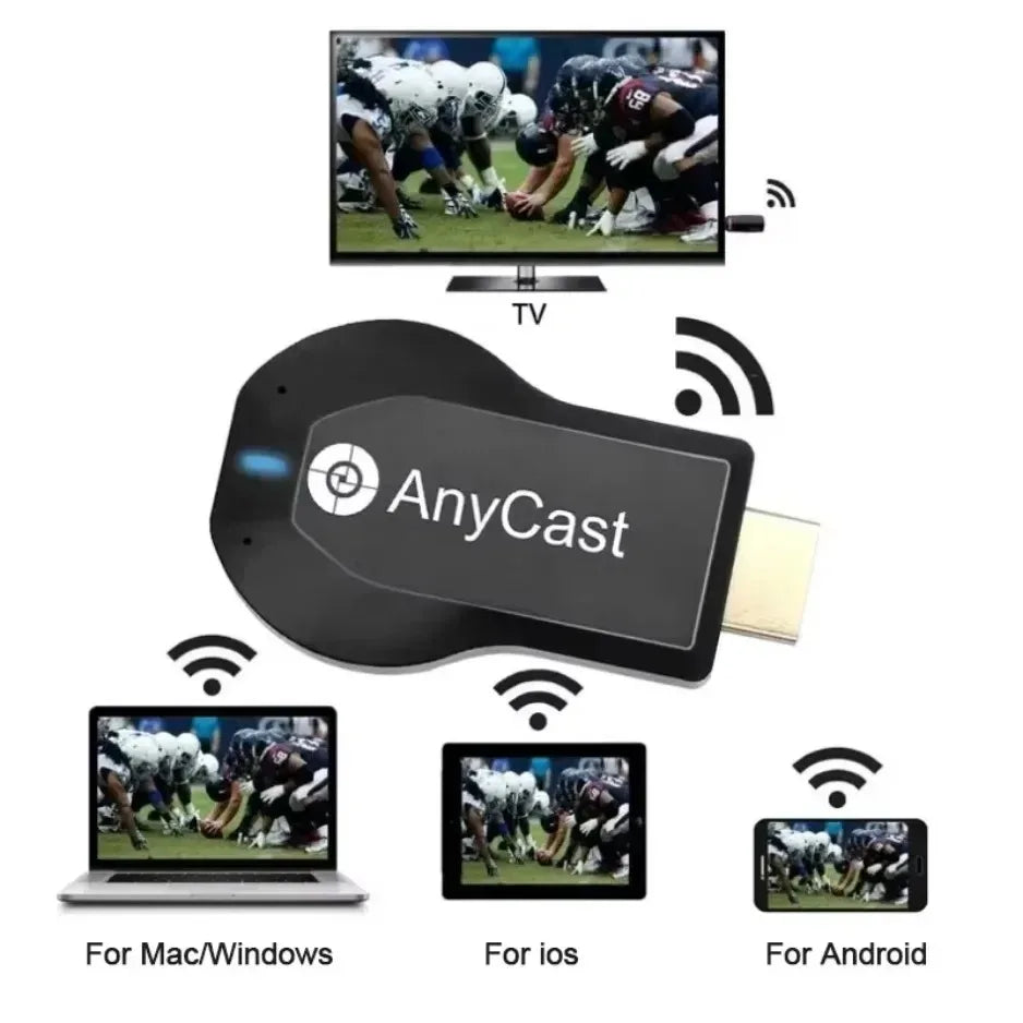 Adaptador Any Cast® WiFi M2 Plus - Transmissão 4K/1080P do Celular para TV