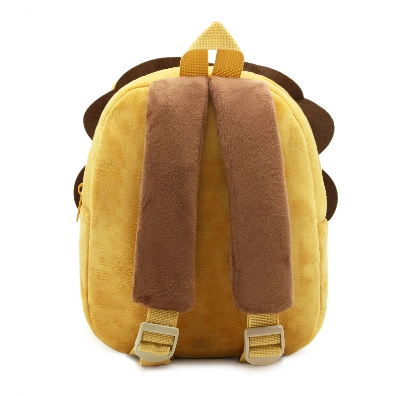 Mochila Infantil Leão Divertida - Pelúcia Macia para Meninos e Meninas
