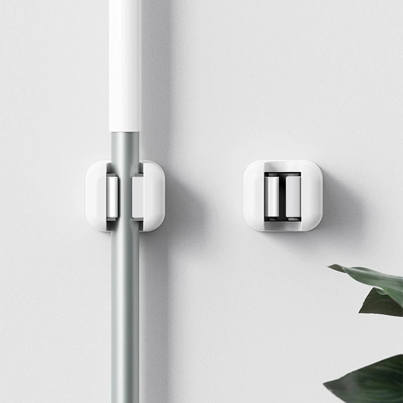 Organizador de Vassoura e Pá - Suporte Adesivo sem Furação para Cozinha e Banheiro