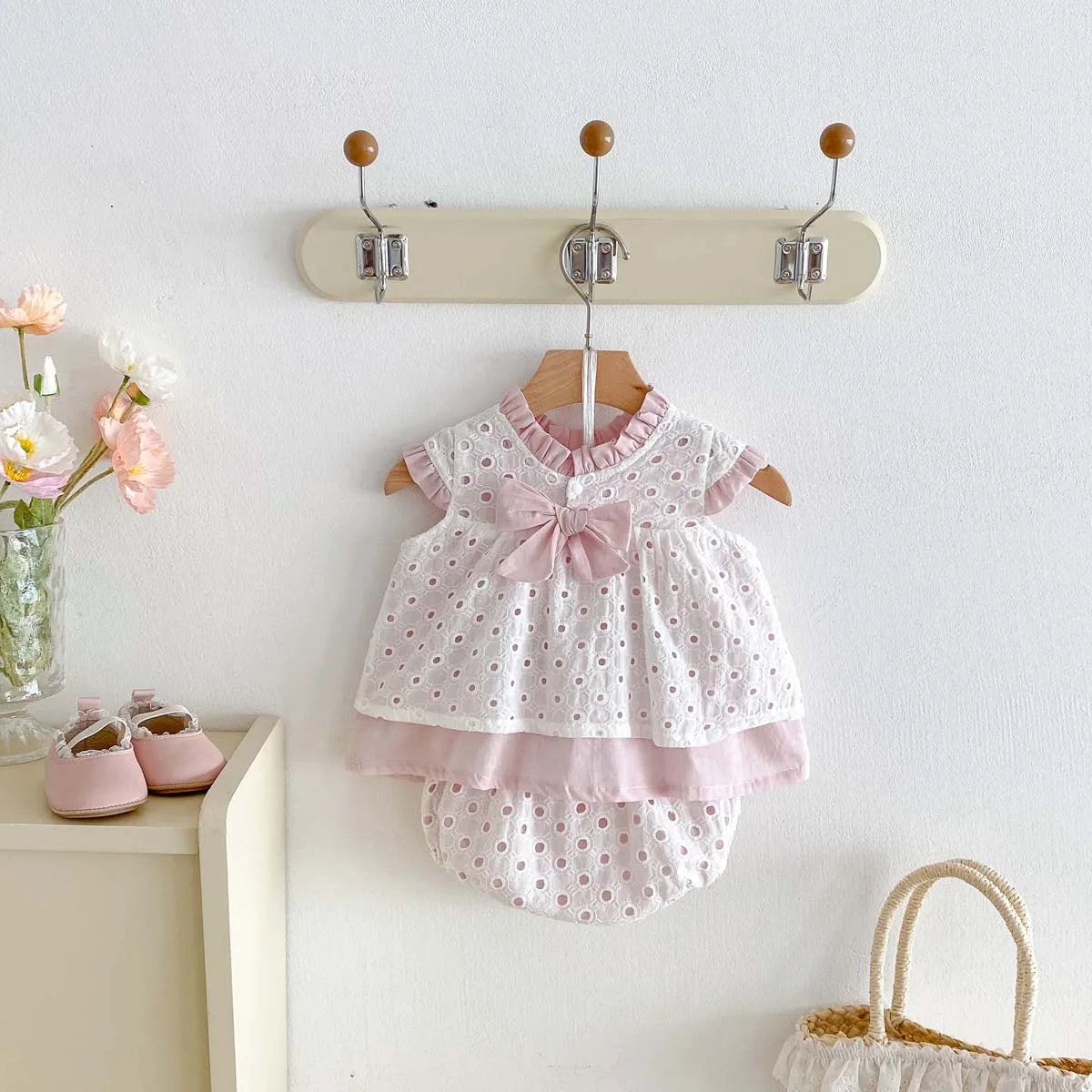 Conjunto Vestido Coreano Infantil Feminino