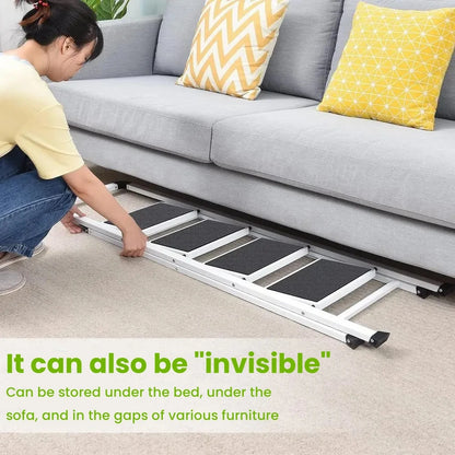 Escada Dobrável 3/4 Degraus - Banqueta com Antiderrapante para Cozinha