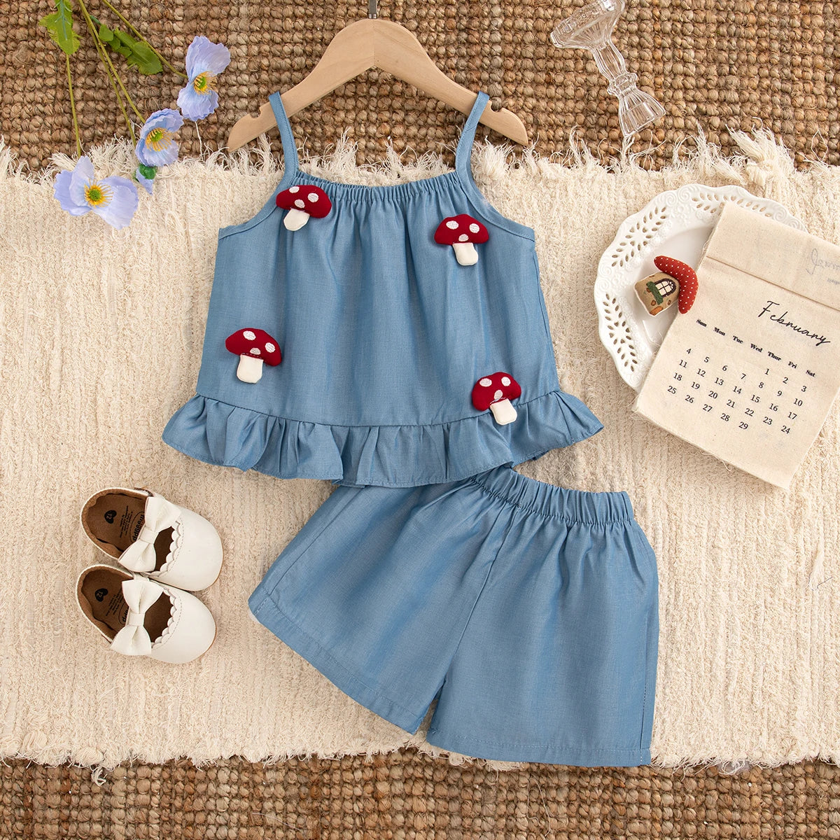 Conjunto Infantil Feminino Cogumelo