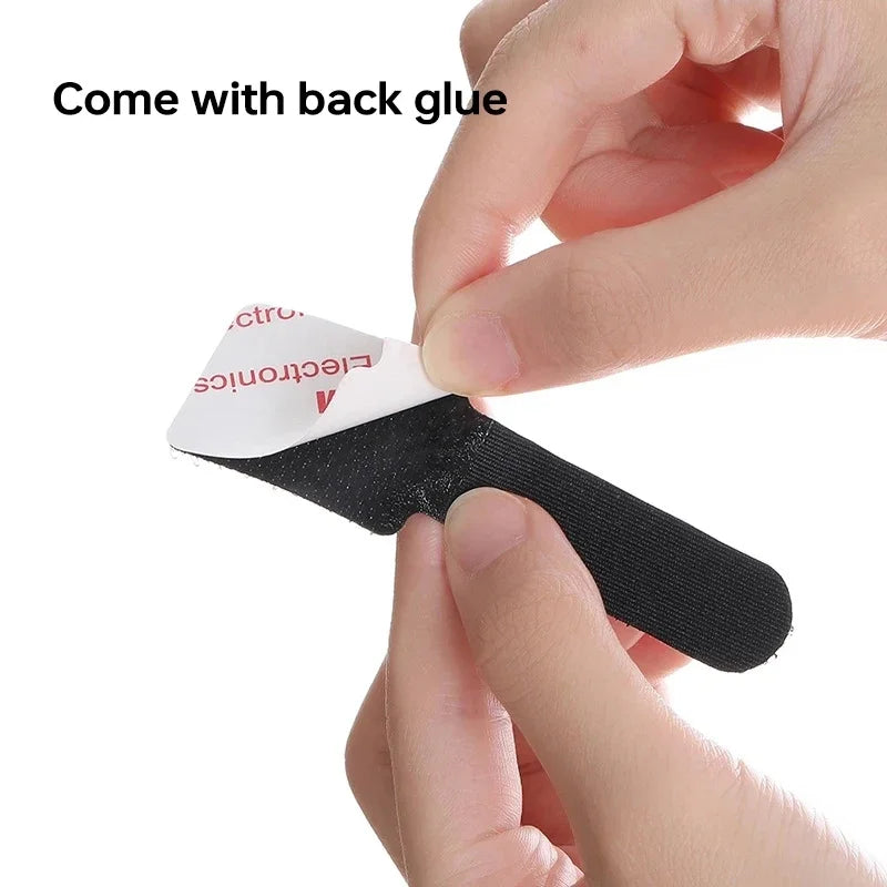 Organizador de Cabos Reutilizável - Laços de Nylon para Fones, Carregadores