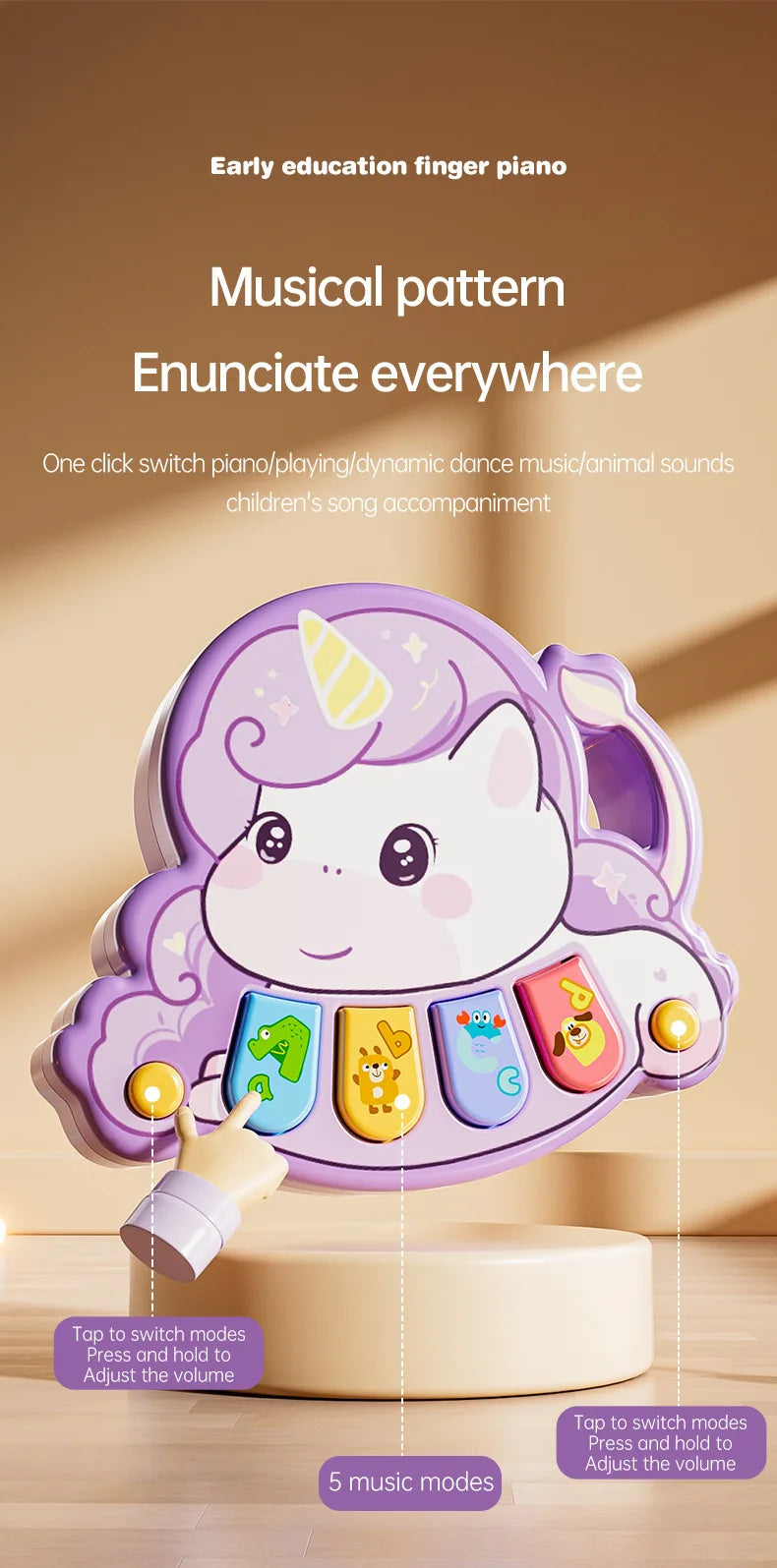 Teclado Animado Animais Divertidos