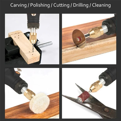 Mini Furadeira Elétrica sem Fio - Ferramenta Rotativa USB para Artesanato