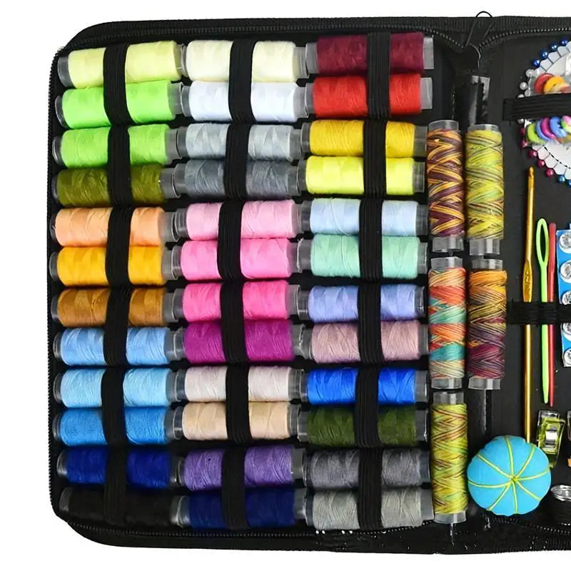 Kit Costura Completo 48 Peças - Necessaire com Linhas, Agulhas e Acessórios