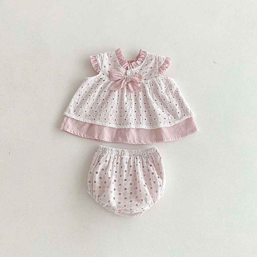 Conjunto Vestido Coreano Infantil Feminino