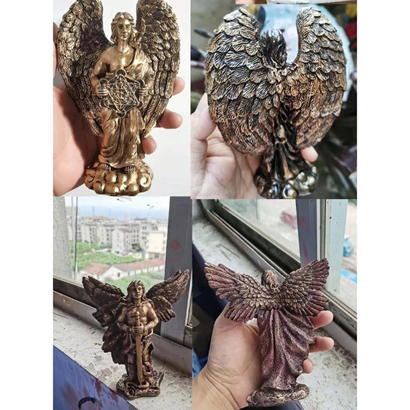 Escultura de Anjo Geométrica