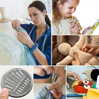 Kit Costura Completo 48 Peças - Necessaire com Linhas, Agulhas e Acessórios