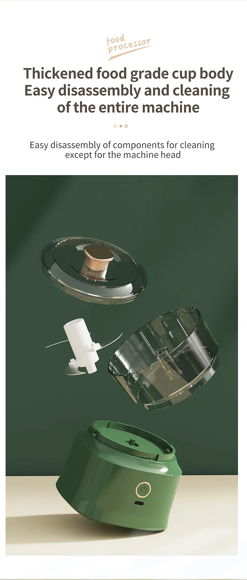 Mini Triturador de Alho Elétrico