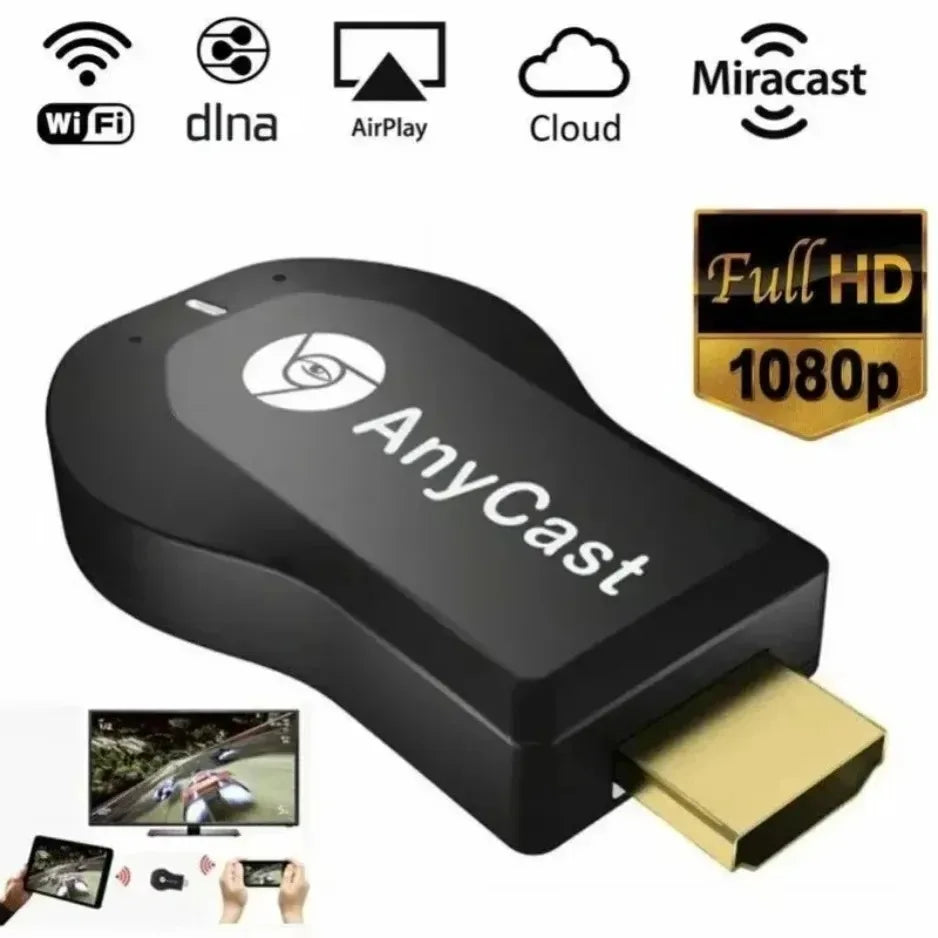 Adaptador Any Cast® WiFi M2 Plus - Transmissão 4K/1080P do Celular para TV
