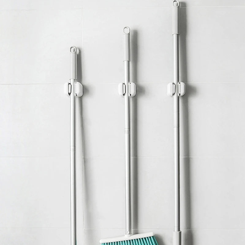 Organizador de Vassoura e Pá - Suporte Adesivo sem Furação para Cozinha e Banheiro