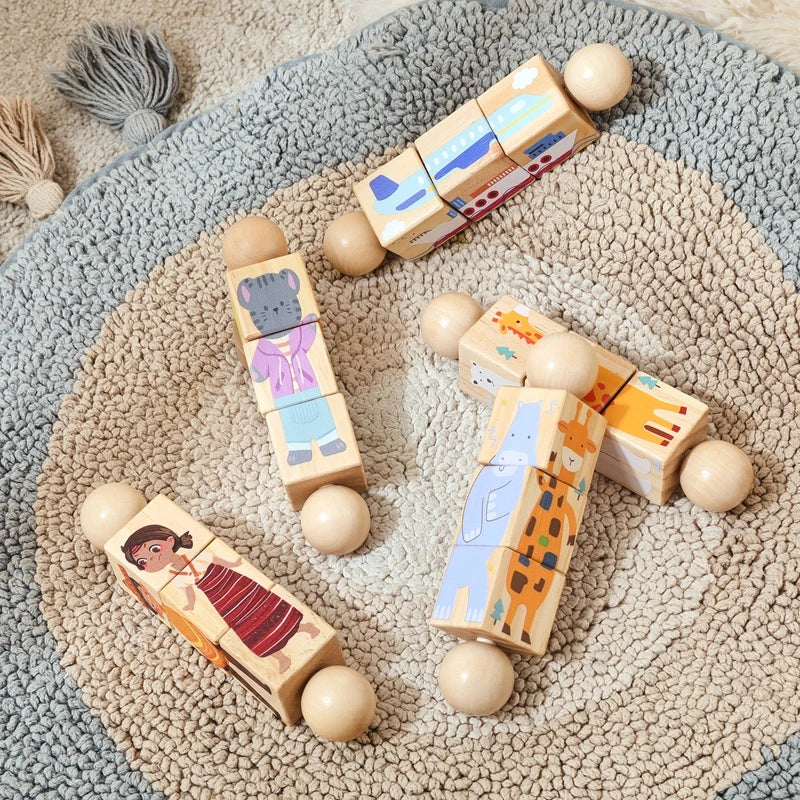 Quebra cabeça giratório 4pcs