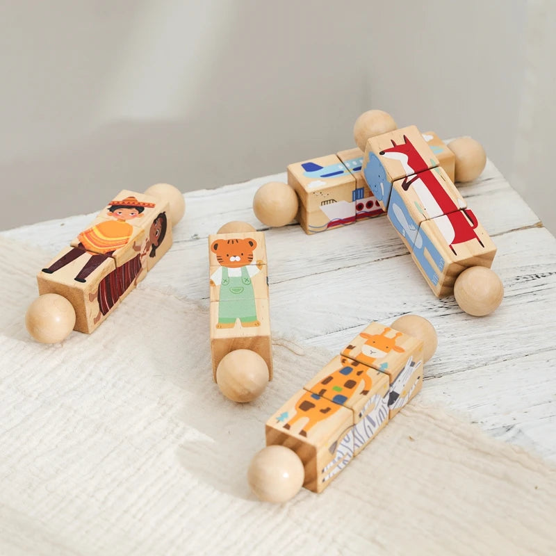 Quebra cabeça giratório 4pcs