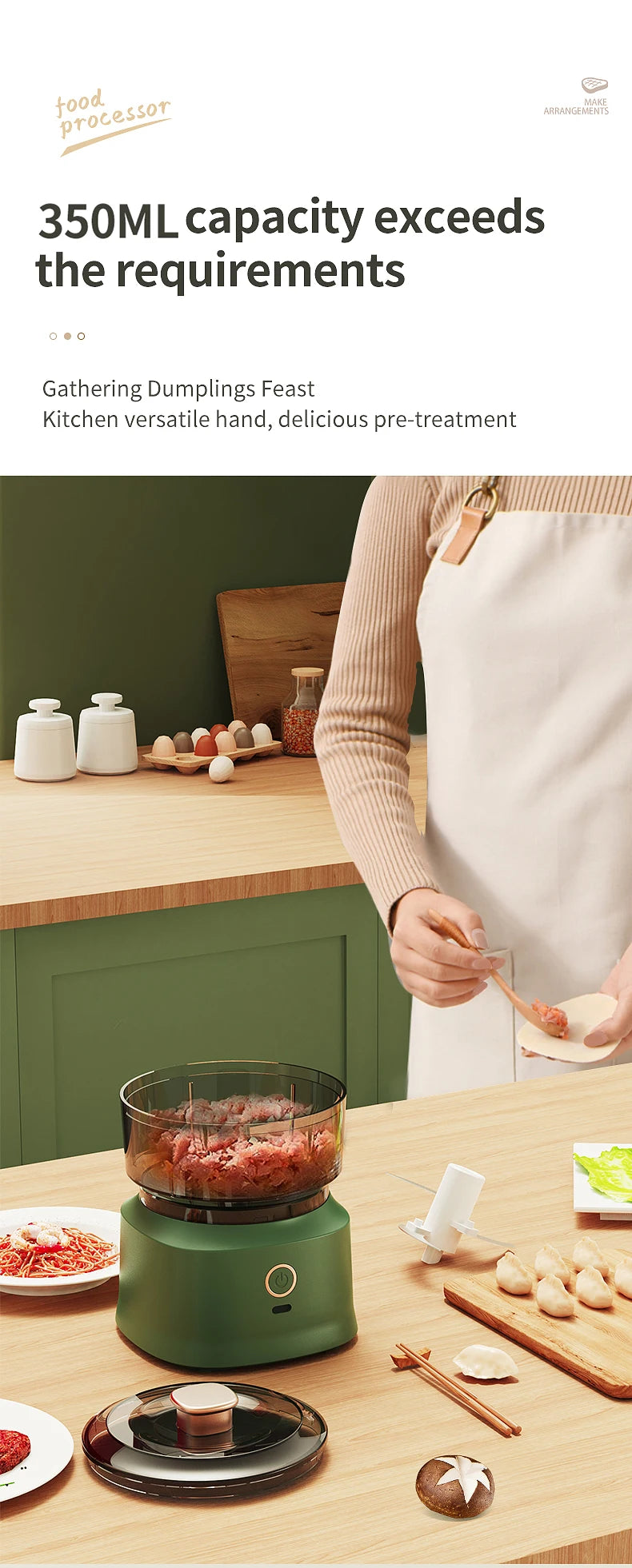 Mini Triturador de Alho Elétrico