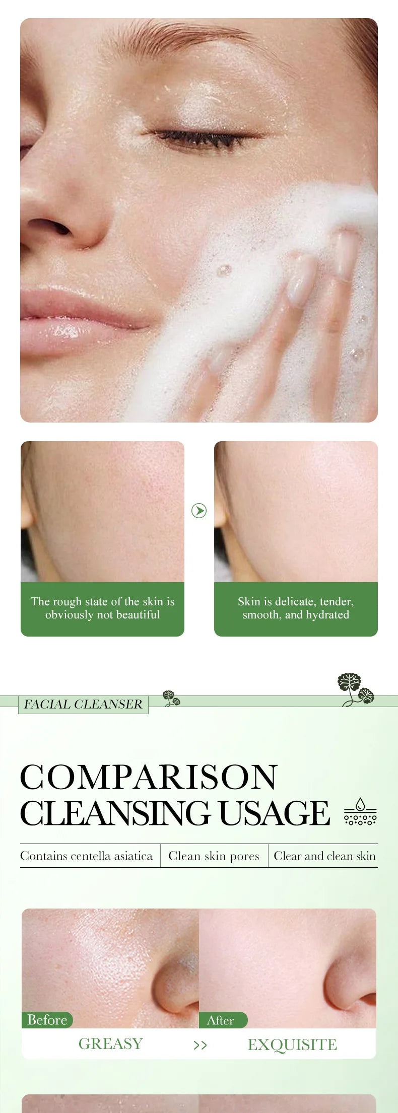 Hidratante de Limpeza Facial Bioaqua Centella