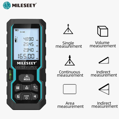 Medidor Laser MILESEEY® S6 - Telemetro Digital 100m com Precisão Milimétrica
