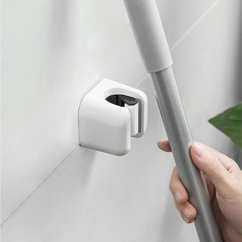 Organizador de Vassoura e Pá - Suporte Adesivo sem Furação para Cozinha e Banheiro