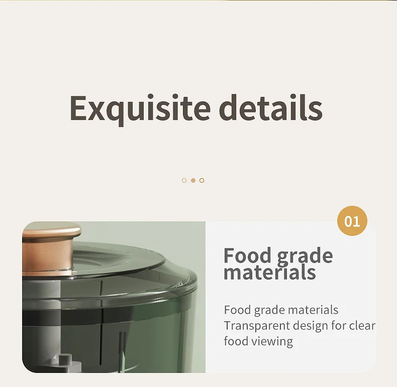 Mini Triturador de Alho Elétrico