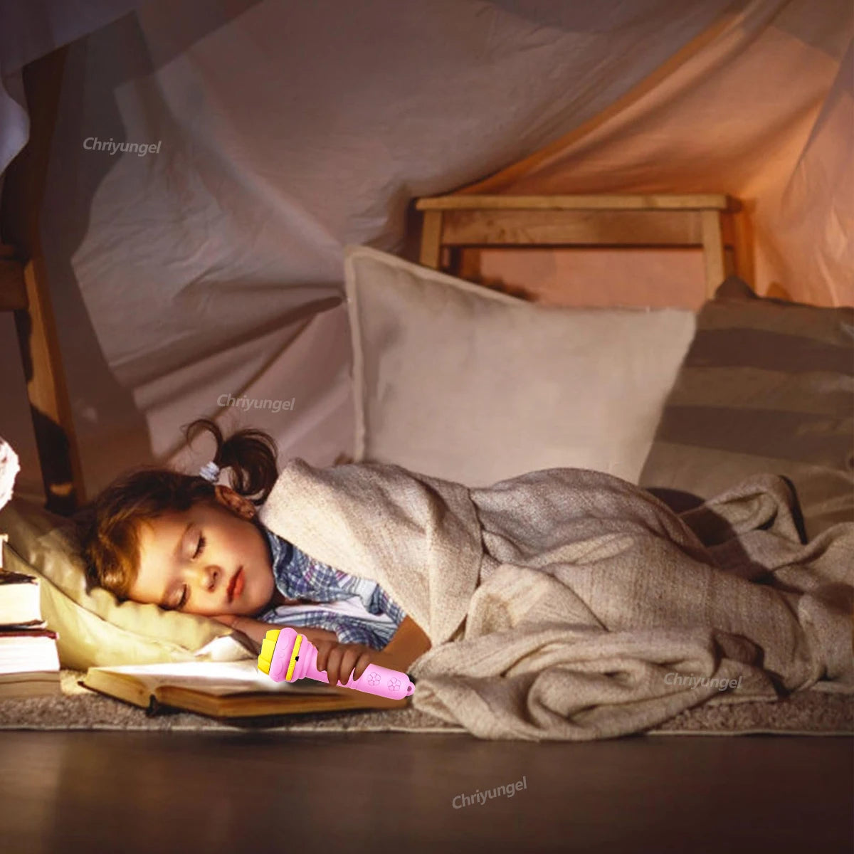 Lanterna de Projeção 3D para Crianças