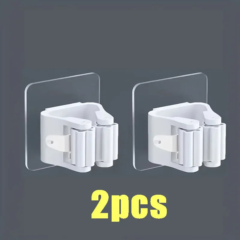 Suporte de Vassouras 4pcs - Branco/Cinza