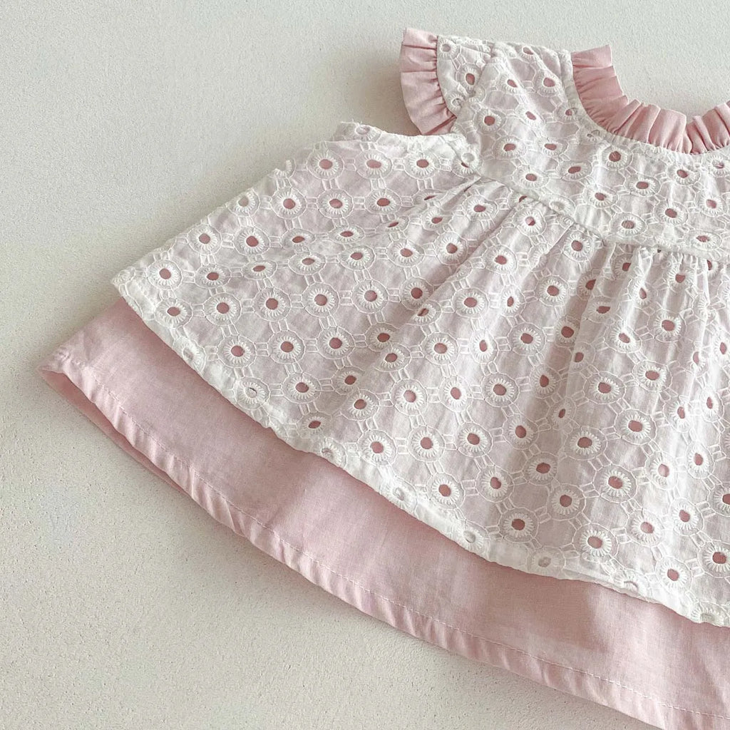 Conjunto Vestido Coreano Infantil Feminino