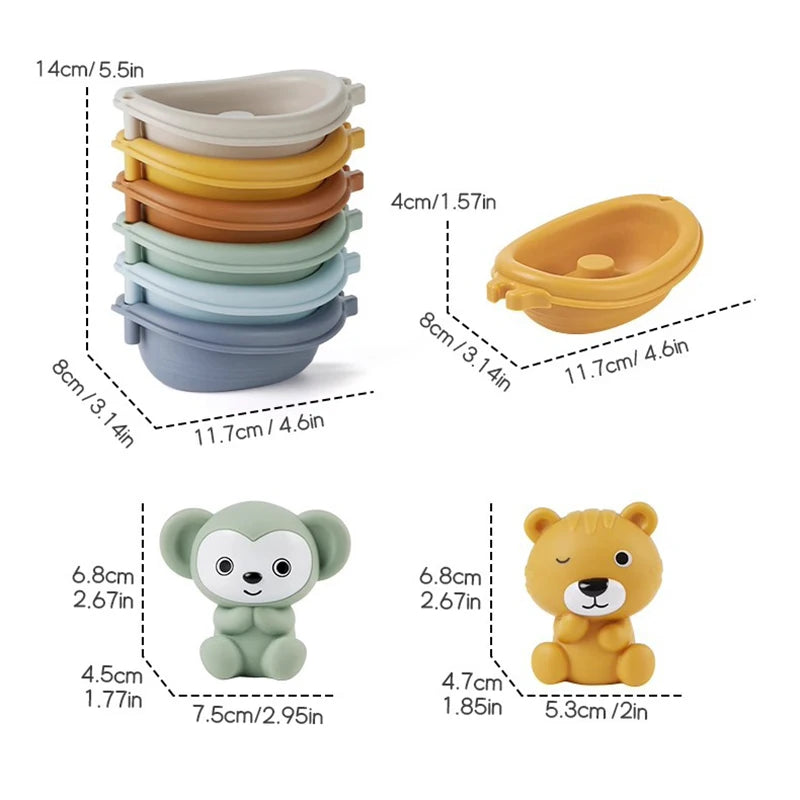 Fantoche de Dedo para Banho de Criança 3pcs